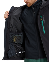 The Quiksilver Mens Titano Technical Snow Jacket in True Black