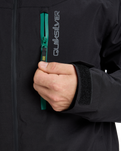 The Quiksilver Mens Titano Technical Snow Jacket in True Black