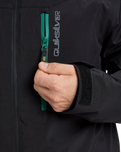 The Quiksilver Mens Titano Technical Snow Jacket in True Black