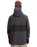 The Quiksilver Mens High In The Hood Technical Snow Jacket in True Black