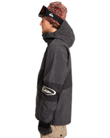 The Quiksilver Mens High In The Hood Technical Snow Jacket in True Black