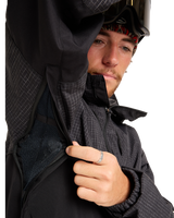 The Quiksilver Mens High In The Hood Technical Snow Jacket in True Black