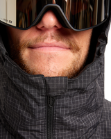 The Quiksilver Mens High In The Hood Technical Snow Jacket in True Black