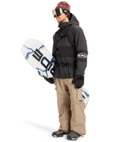 The Quiksilver Mens High In The Hood Technical Snow Jacket in True Black