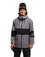 The Quiksilver Mens High In The Hood 10K Technical Jacket in Checker Java