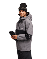 The Quiksilver Mens High In The Hood 10K Technical Jacket in Checker Java