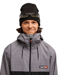 The Quiksilver Mens High In The Hood 10K Technical Jacket in Checker Java