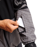 The Quiksilver Mens High In The Hood 10K Technical Jacket in Checker Java