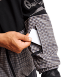 The Quiksilver Mens High In The Hood 10K Technical Jacket in Checker Java
