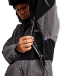 The Quiksilver Mens High In The Hood 10K Technical Jacket in Checker Java