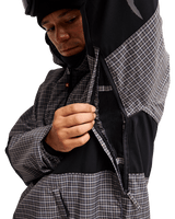 The Quiksilver Mens High In The Hood 10K Technical Jacket in Checker Java