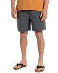 The Quiksilver Mens Taxer Walkshorts in Black