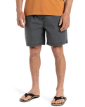 The Quiksilver Mens Taxer Walkshorts in Black