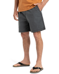 The Quiksilver Mens Taxer Walkshorts in Black