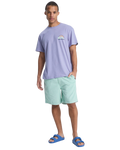 The Quiksilver Mens Taxer Cord Walkshorts in Blue Haze