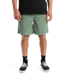 The Quiksilver Mens Taxer Cord Walkshorts in Chinois Green
