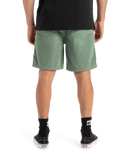 The Quiksilver Mens Taxer Cord Walkshorts in Chinois Green