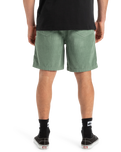 The Quiksilver Mens Taxer Cord Walkshorts in Chinois Green