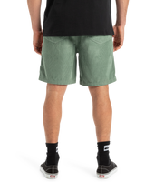 The Quiksilver Mens Taxer Cord Walkshorts in Chinois Green