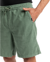 The Quiksilver Mens Taxer Cord Walkshorts in Chinois Green