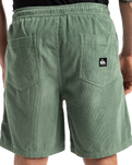 The Quiksilver Mens Taxer Cord Walkshorts in Chinois Green