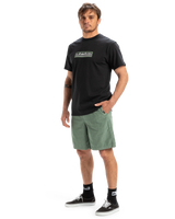 The Quiksilver Mens Taxer Cord Walkshorts in Chinois Green