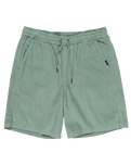 The Quiksilver Mens Taxer Cord Walkshorts in Chinois Green