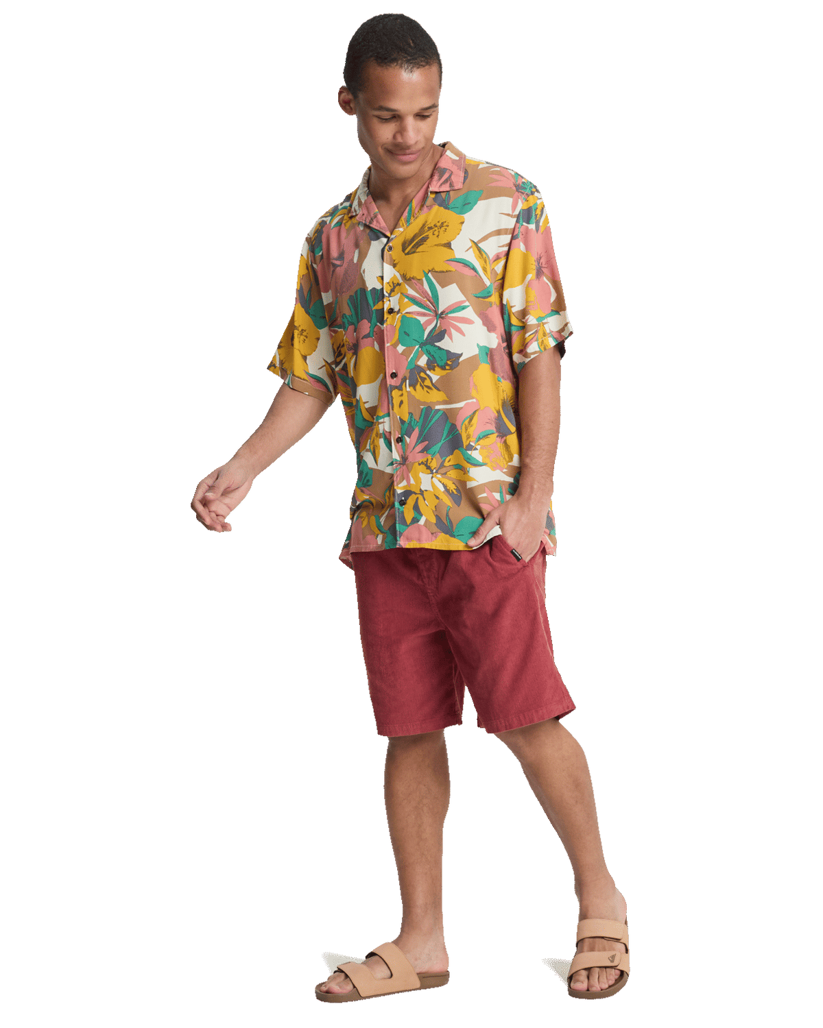 Taxer Cord Walkshorts in Burnt Russet