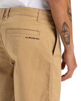 The Quiksilver Mens MW Chino Straight Walkshorts in Khaki