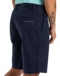 The Quiksilver Mens MW Chino Straight Walkshorts in Dark Navy