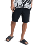 The Quiksilver Mens Chino Straight Walkshorts in Black