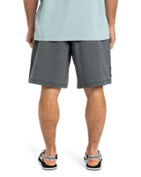 The Quiksilver Mens Taxer Global Heat Walkshorts in Dark Shadow
