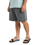 The Quiksilver Mens Taxer Global Heat Walkshorts in Dark Shadow