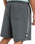 The Quiksilver Mens Taxer Global Heat Walkshorts in Dark Shadow