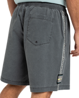 The Quiksilver Mens Taxer Global Heat Walkshorts in Dark Shadow