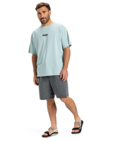 The Quiksilver Mens Taxer Global Heat Walkshorts in Dark Shadow