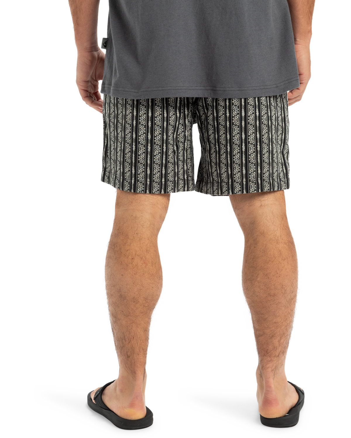 The Quiksilver Mens Taxer Jacquard Street Way Shorts in Black Street Way