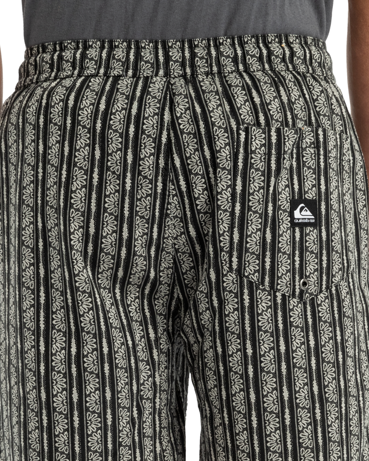 The Quiksilver Mens Taxer Jacquard Street Way Shorts in Black Street Way