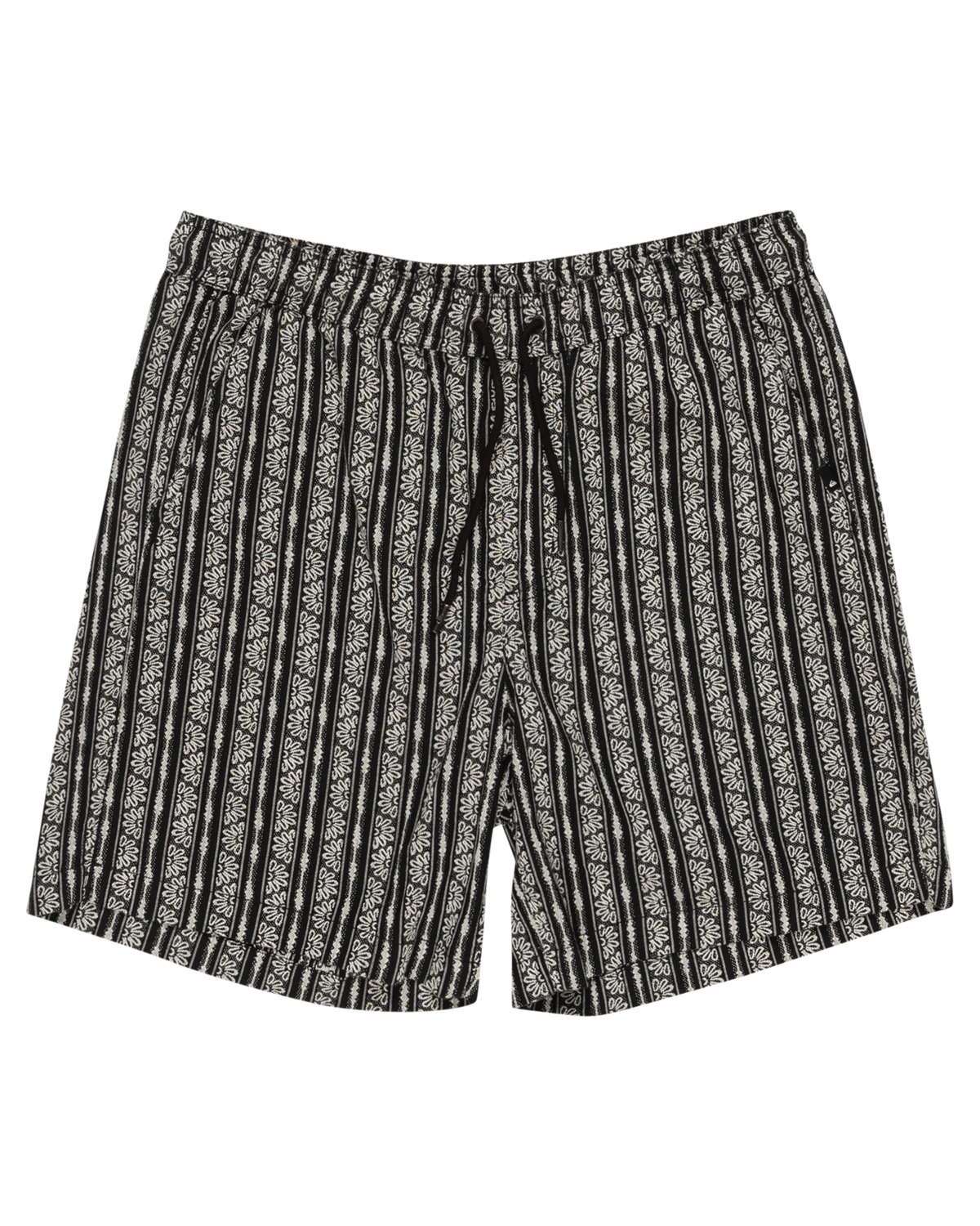 The Quiksilver Mens Taxer Jacquard Street Way Shorts in Black Street Way