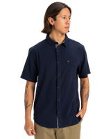 The Quiksilver Mens Time Box Shirt in Dark Navy