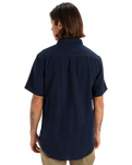 The Quiksilver Mens Time Box Shirt in Dark Navy