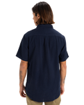 The Quiksilver Mens Time Box Shirt in Dark Navy