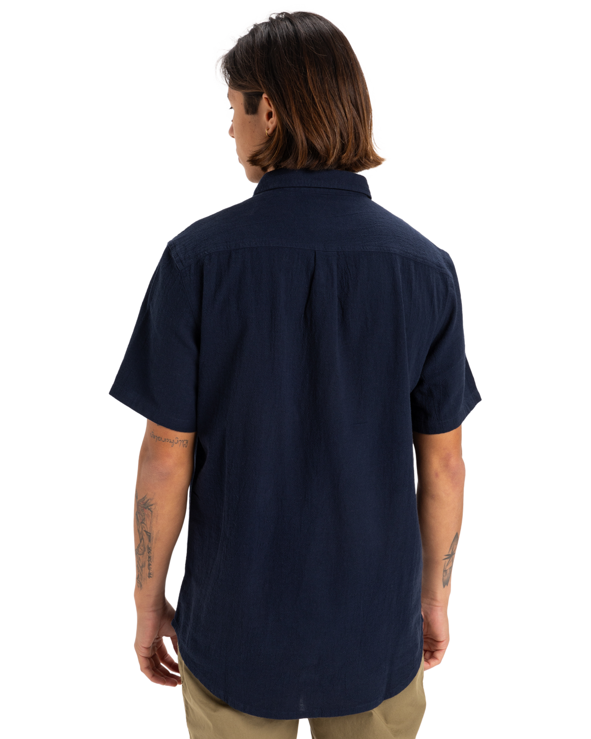 The Quiksilver Mens Time Box Shirt in Dark Navy