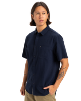 The Quiksilver Mens Time Box Shirt in Dark Navy