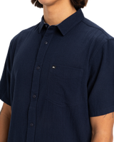 The Quiksilver Mens Time Box Shirt in Dark Navy