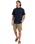 The Quiksilver Mens Time Box Shirt in Dark Navy