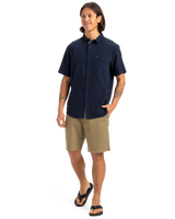 The Quiksilver Mens Time Box Shirt in Dark Navy