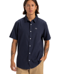 The Quiksilver Mens MW Premium Stretch Shirt in Dark Navy