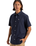 The Quiksilver Mens MW Premium Stretch Shirt in Dark Navy