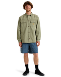 The Quiksilver Mens Skyfall Overshirt in Aloe